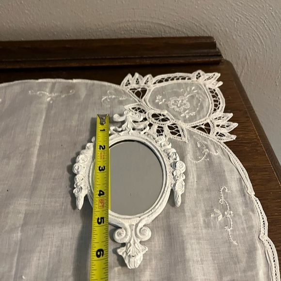 Elegant White Ornate Wall Mirror - Picture 4 of 6